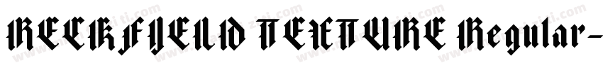 RECKFIELD TEXTURE Regular字体转换